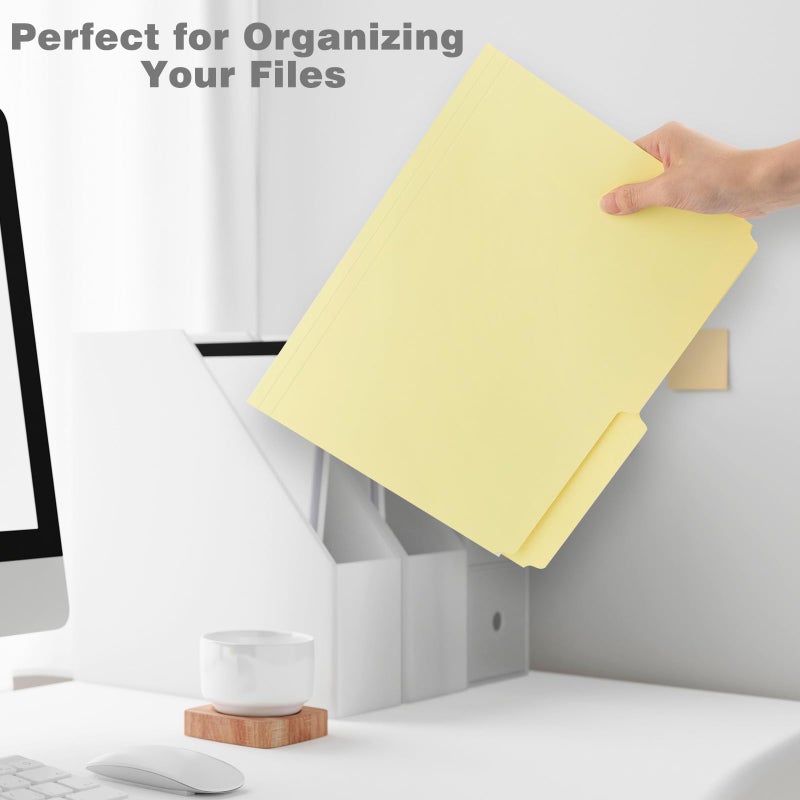 Lineco Archival Letter Size File Folders. Organize Important Documents, Prints, Photos. 9.5" x 11.75" with 1/2-Cut Tab, Acid-Free, Lignin-Free Light Tan 10 Pt. Perma/Dur Folder Stock. Pack of 25 - Image 3